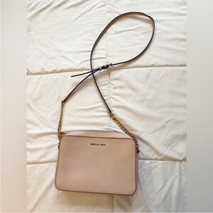 Michael Kors Pink Crossbody Bag with Gold Chain